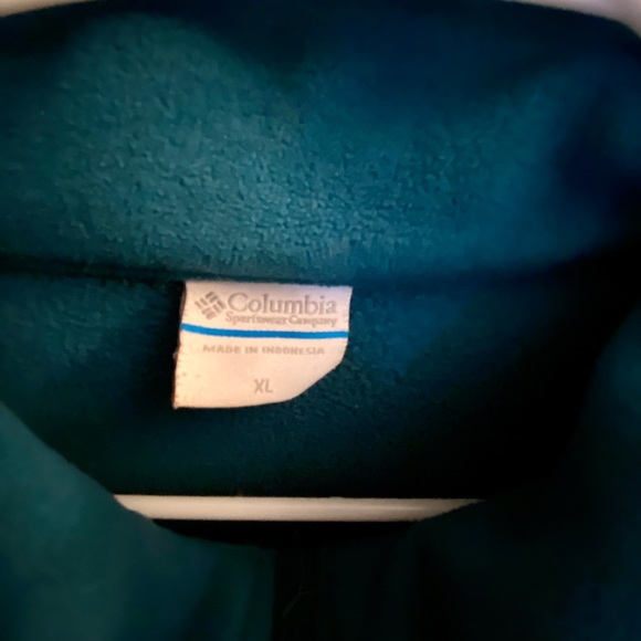 Columbia Teal Fleece Zip-up Jacket XL - Picture 2 of 11